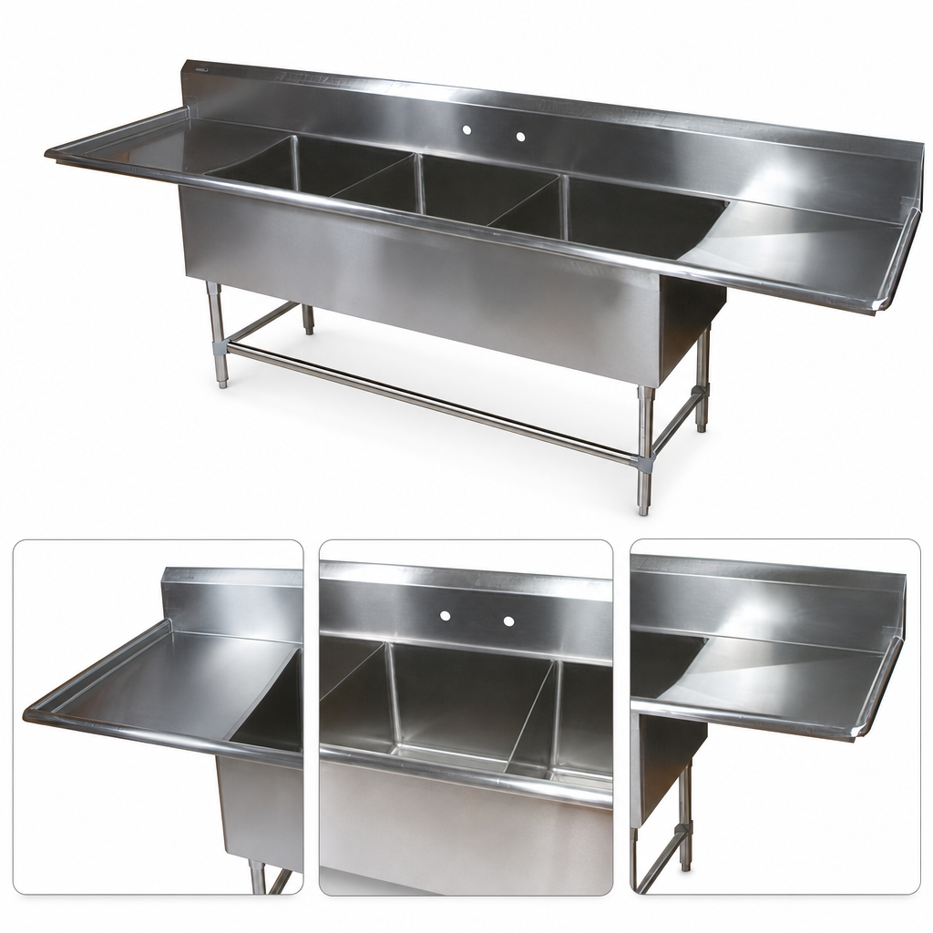 Three-Compartment Sink Layout