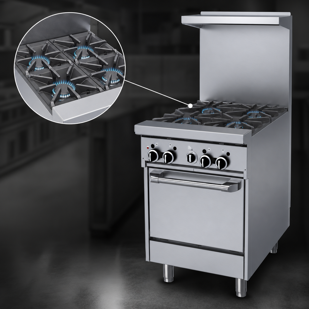 Four Open Burners