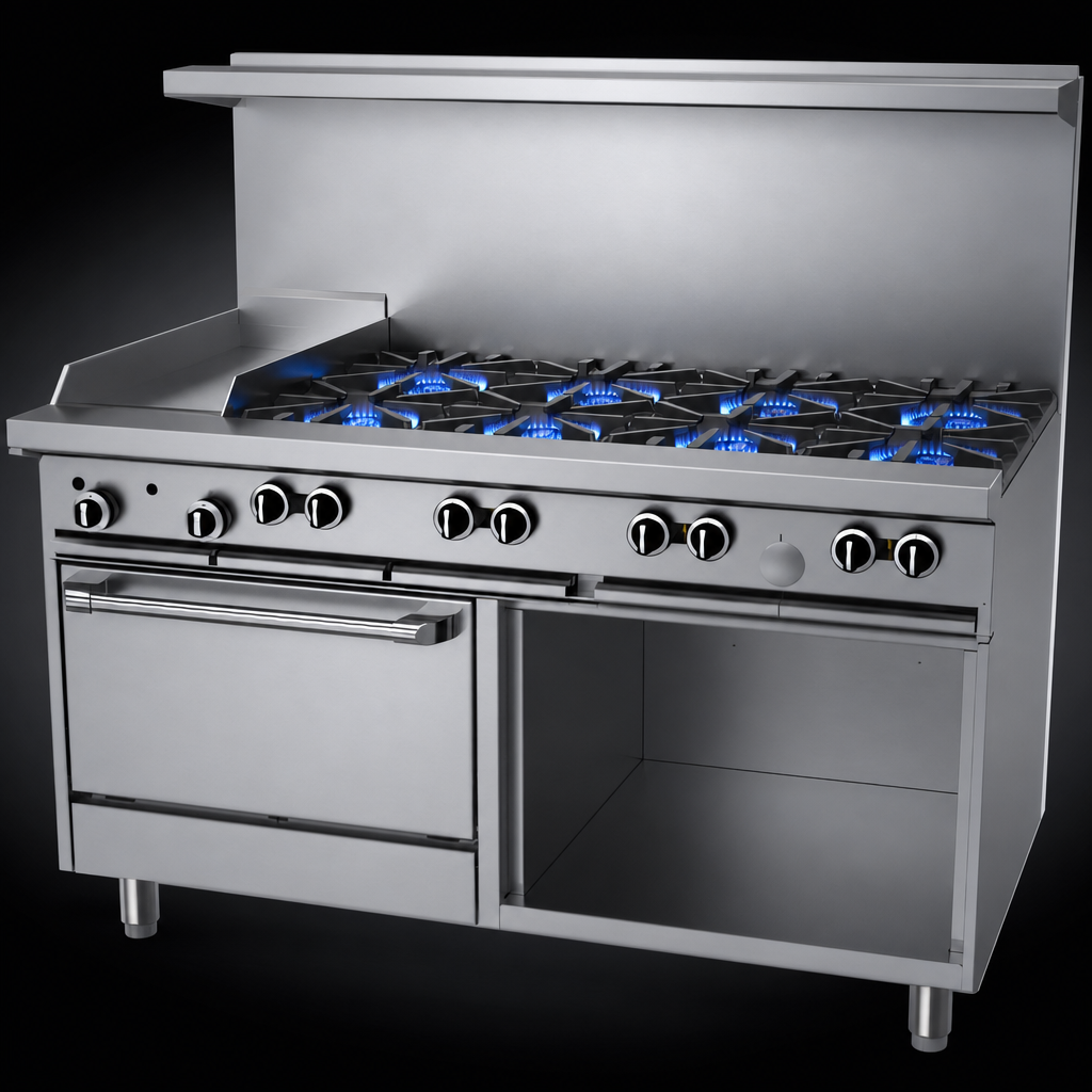 Eight Open Burners