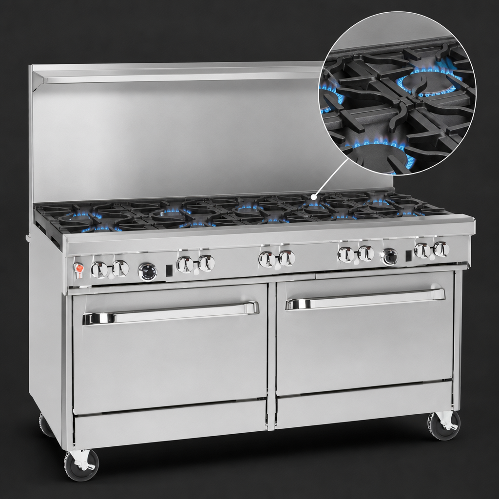 Four Standing Pilot Open Burners