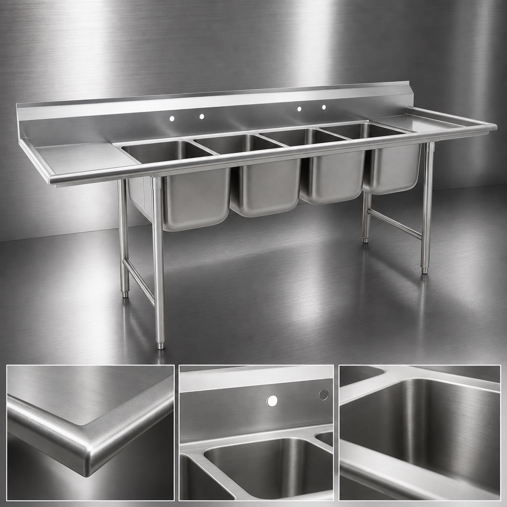 Heavy Gauge 304 Stainless Steel Construction