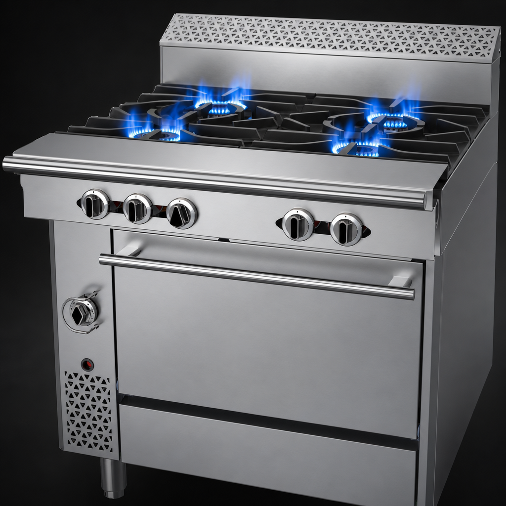 Four High-Output Open Burners