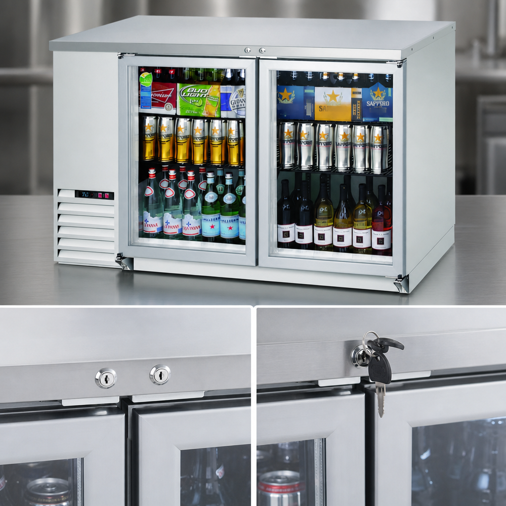 Glass Hinged Locking Doors