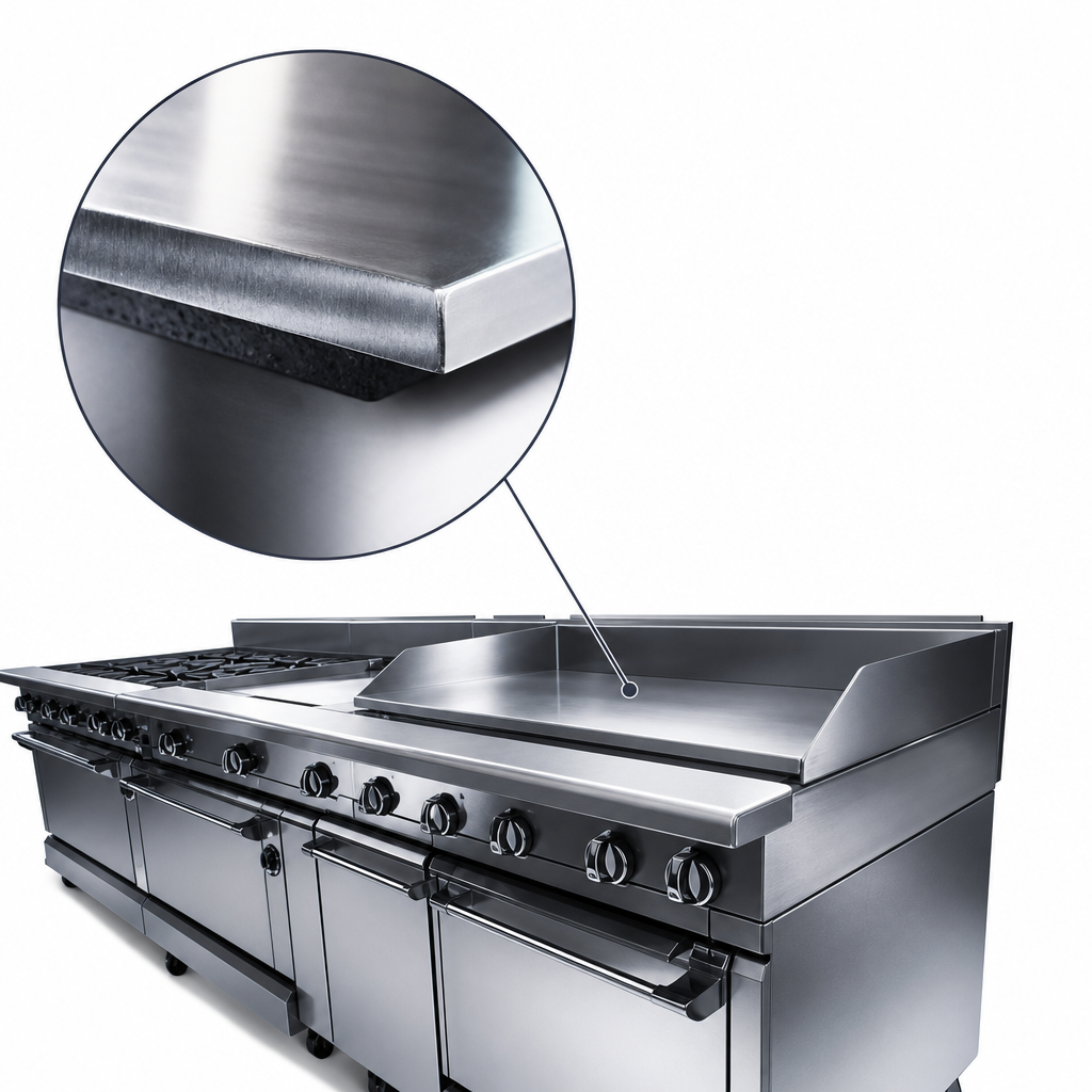 3/4-Inch Polished Steel Griddle Plate