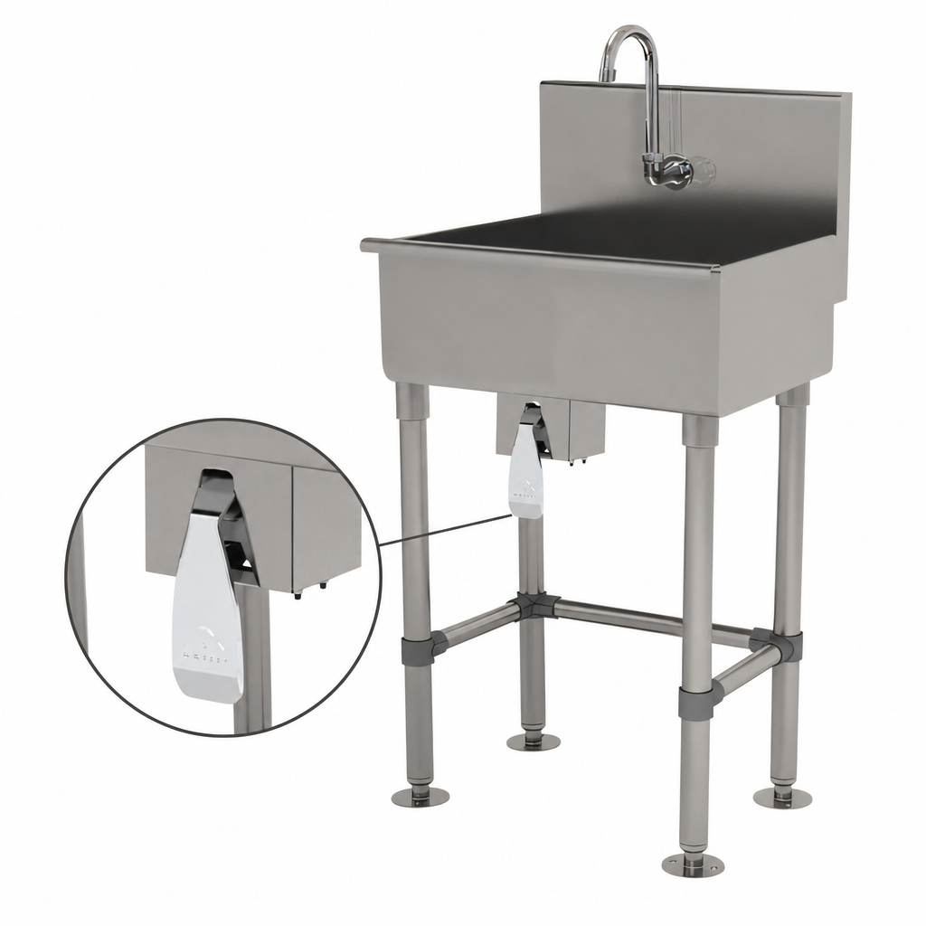 Toe-Push Operated Valve