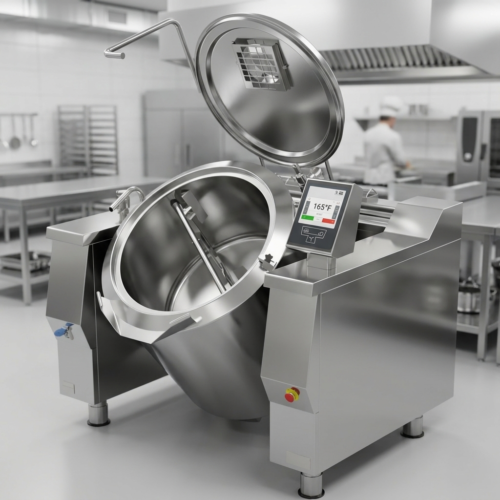 Experience precise temperature management with the kettle's advanced indirect electric heating system, ensuring consistent cooking results.