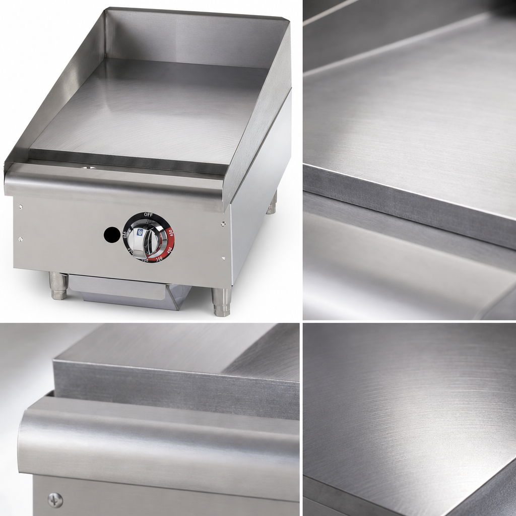 1-Inch Polished Steel Griddle Plate