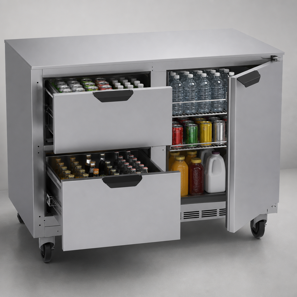 Two-Section Drawer/Door Layout