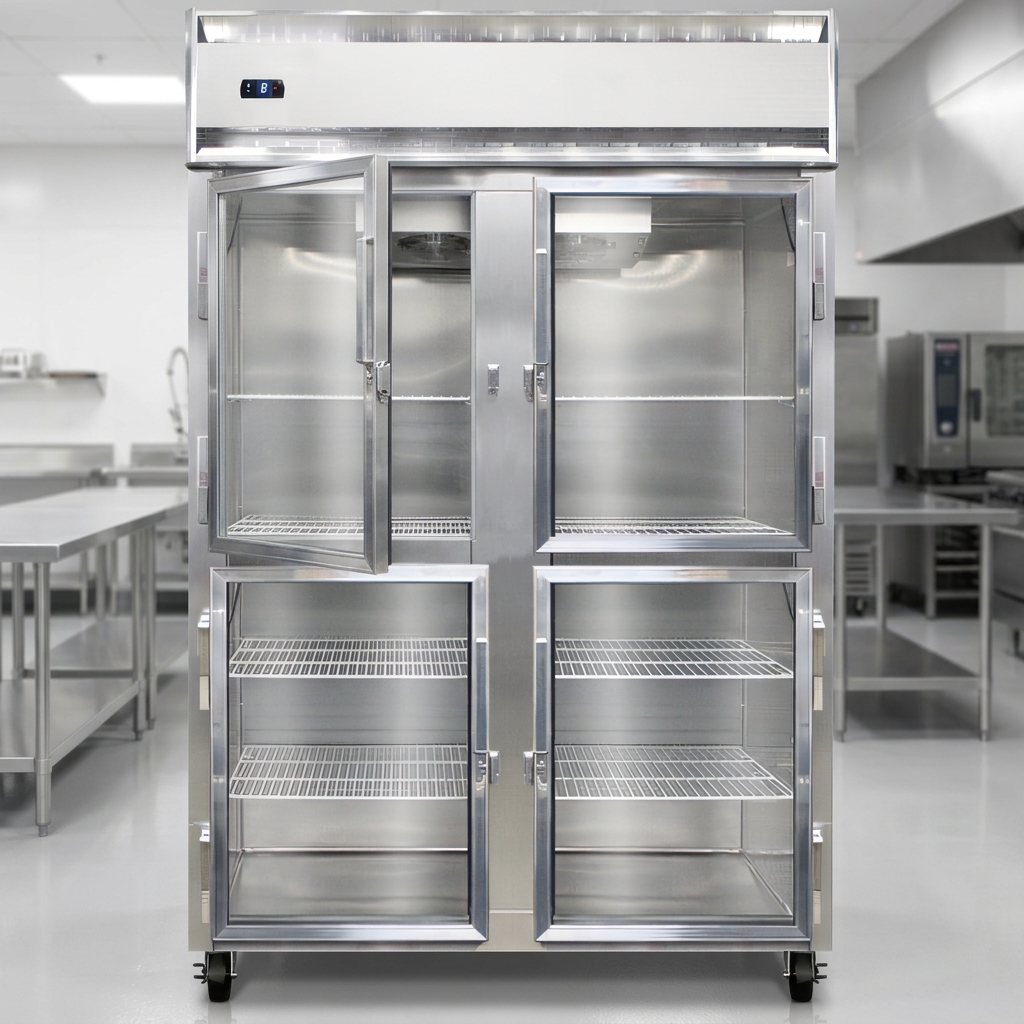 Showcasing its robust stainless steel exterior and long-lasting aluminum interior, this freezer is built for superior commercial durability.