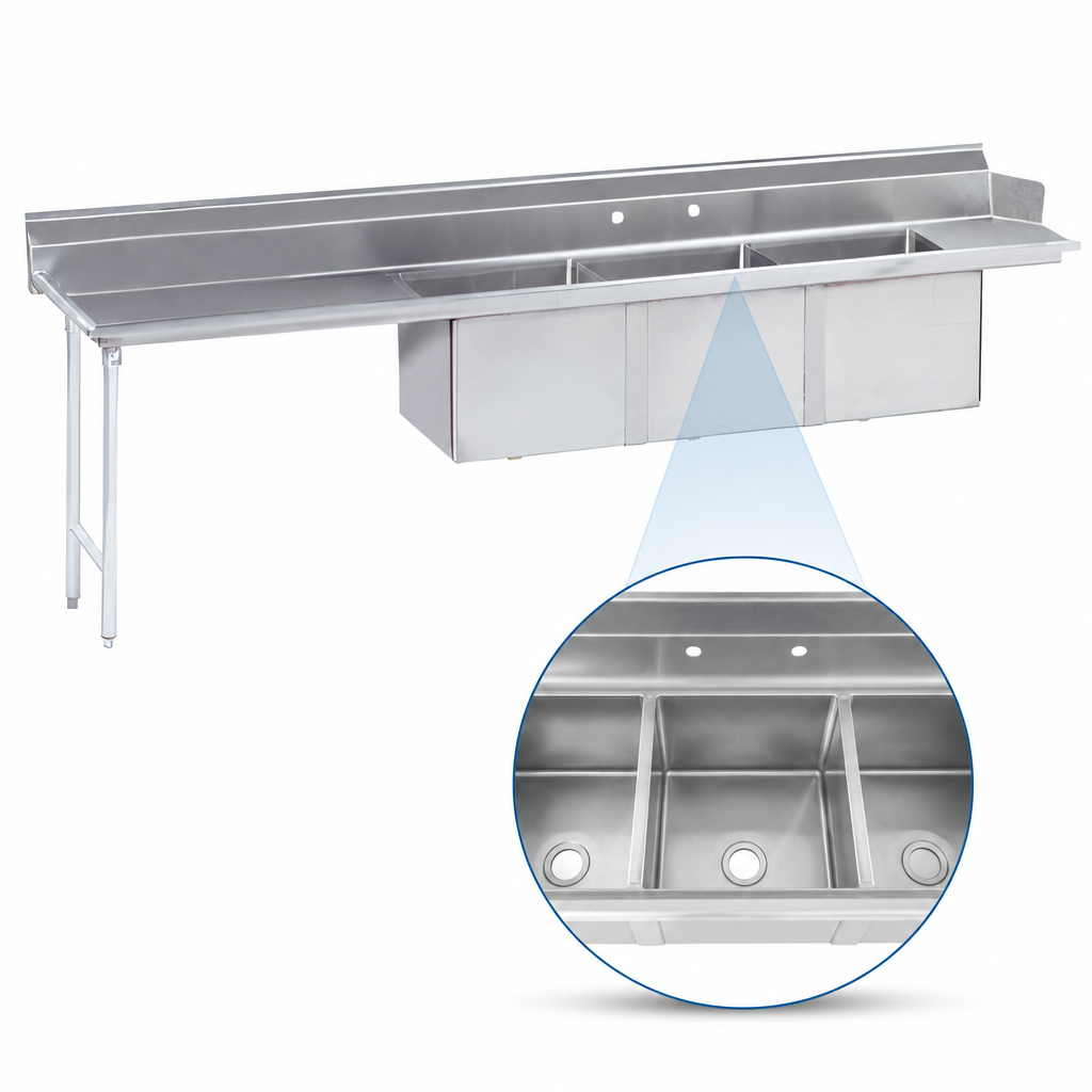 Three-Compartment Sink