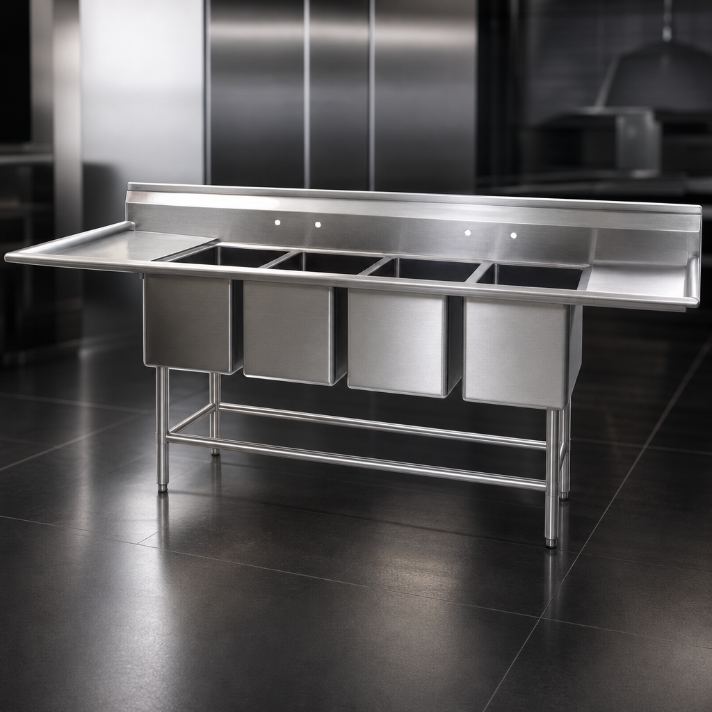 14-Gauge 300 Series Stainless Steel Construction