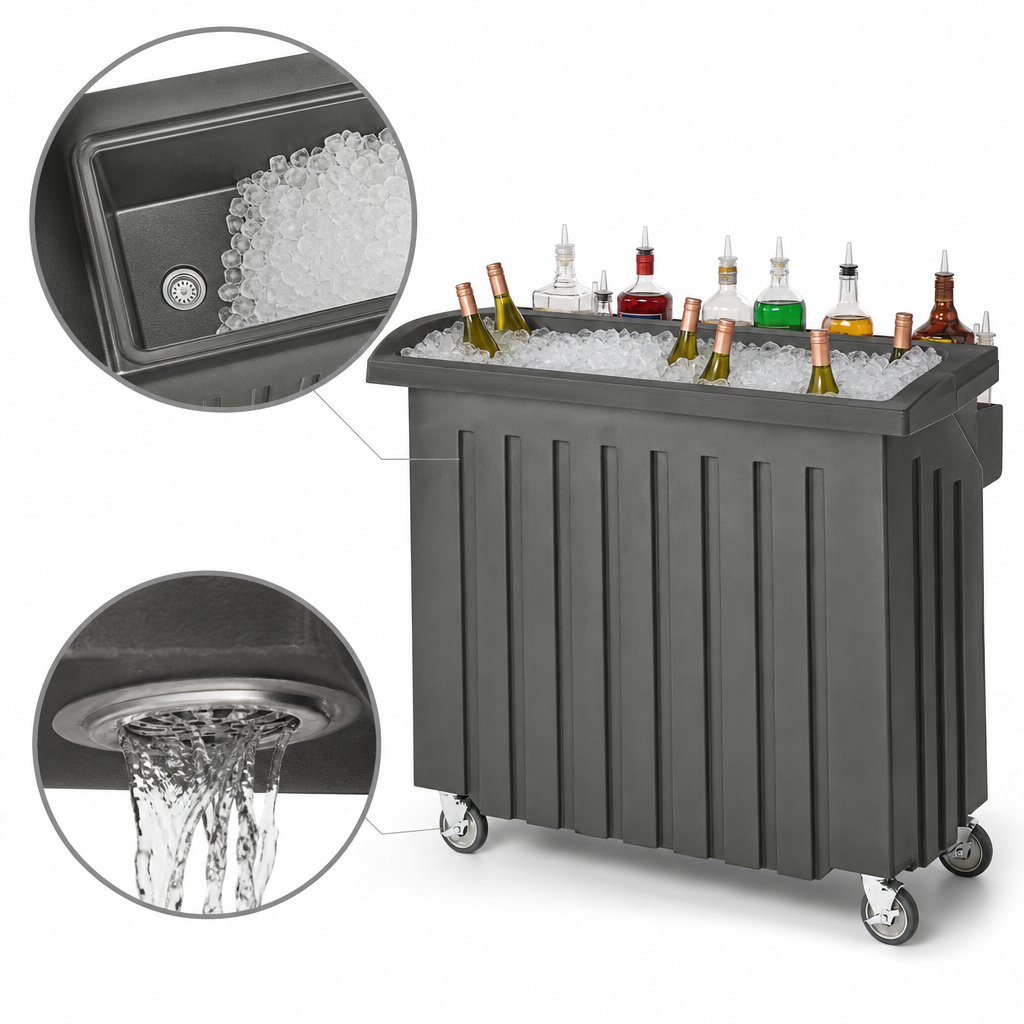 80 lb. Ice Sink with Drain