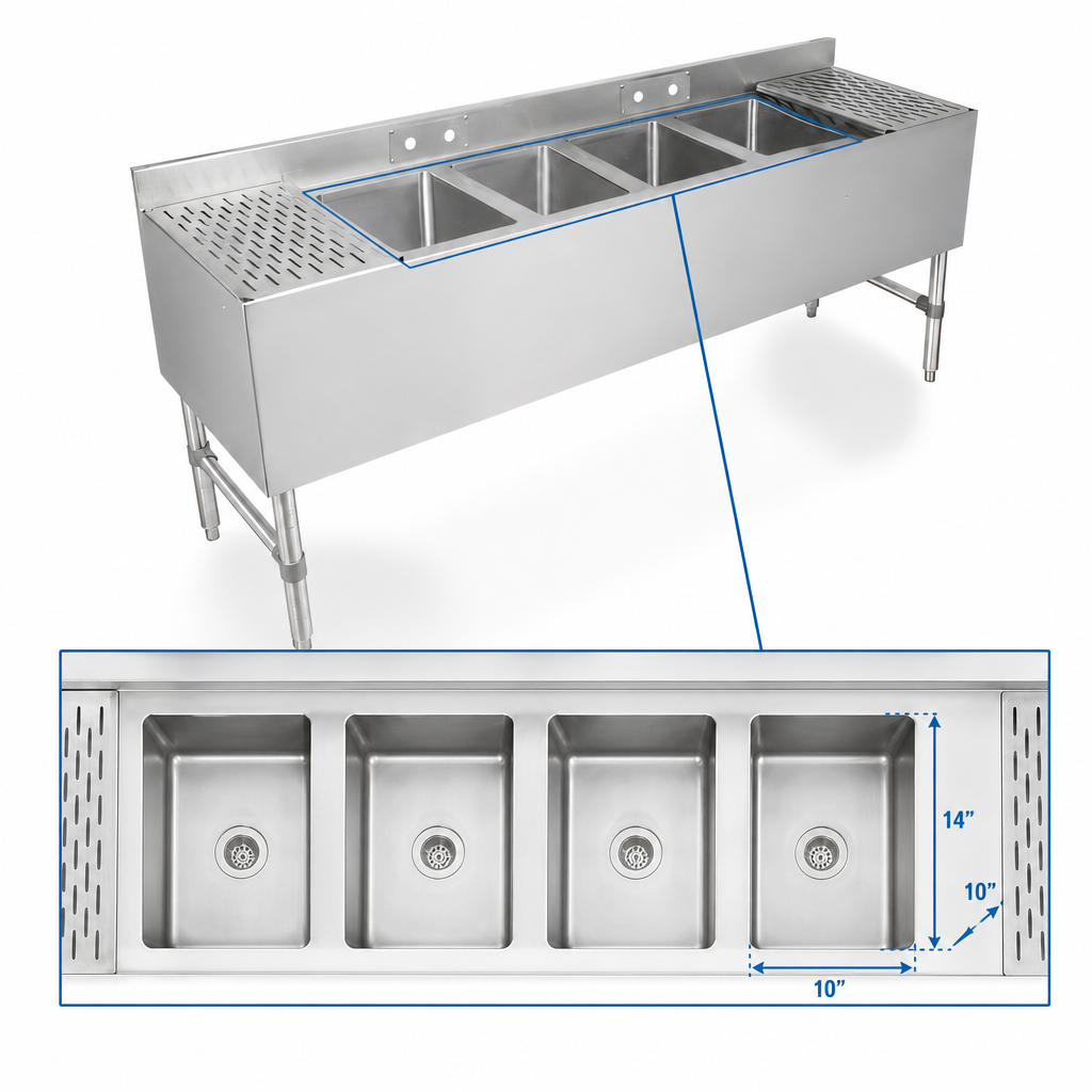 Four-Compartment Basin Layout