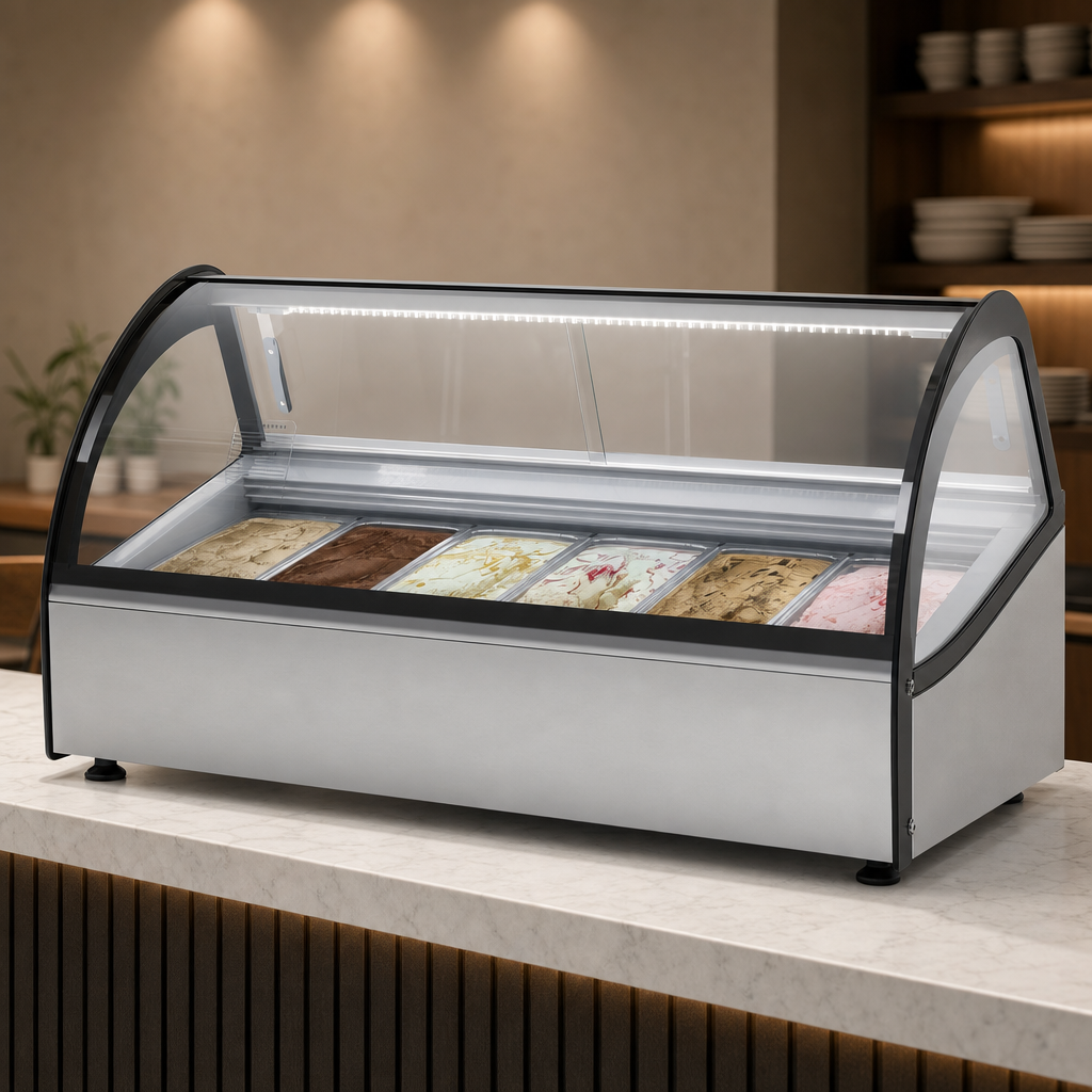 Curved Glass Top Display