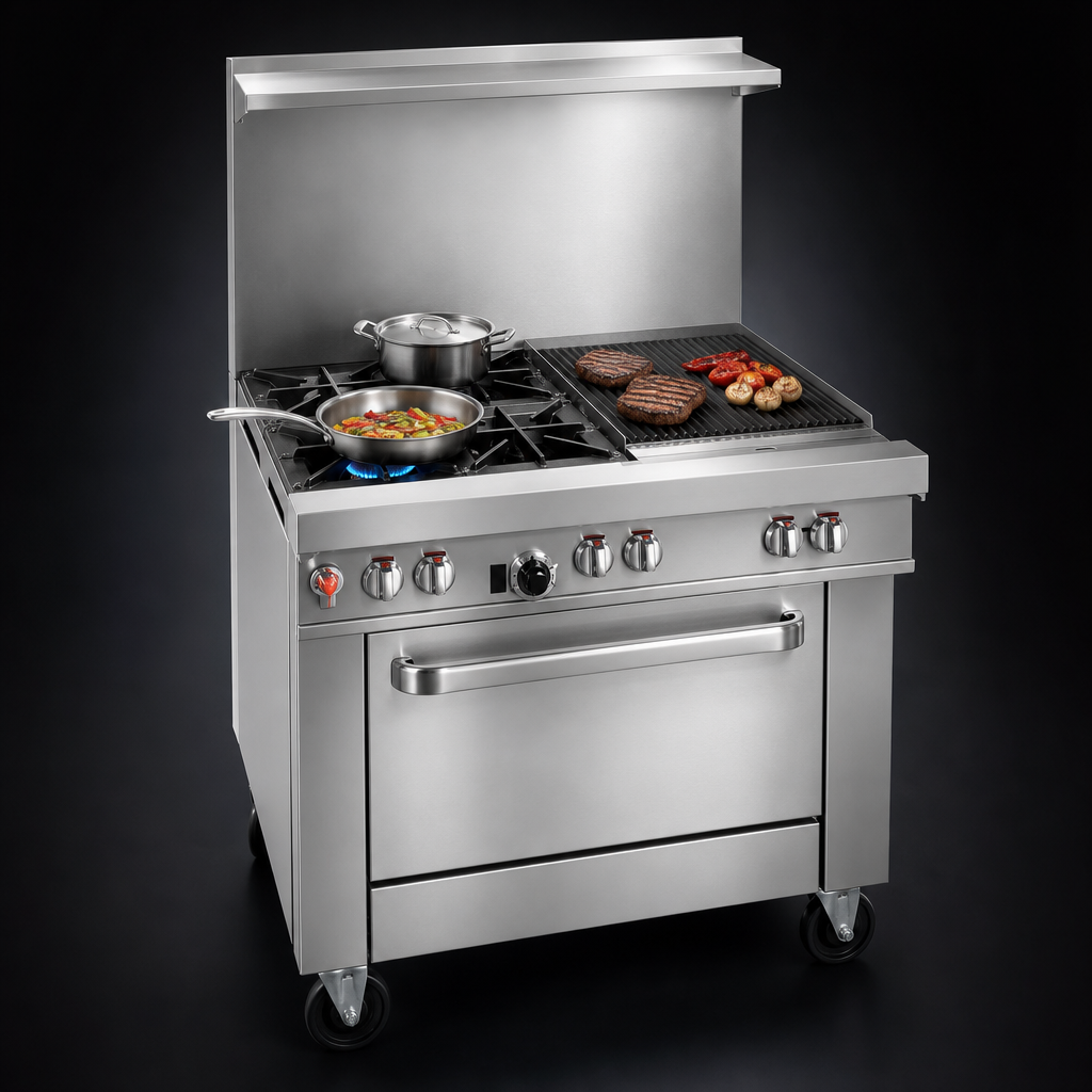 Open Burners And Charbroiler