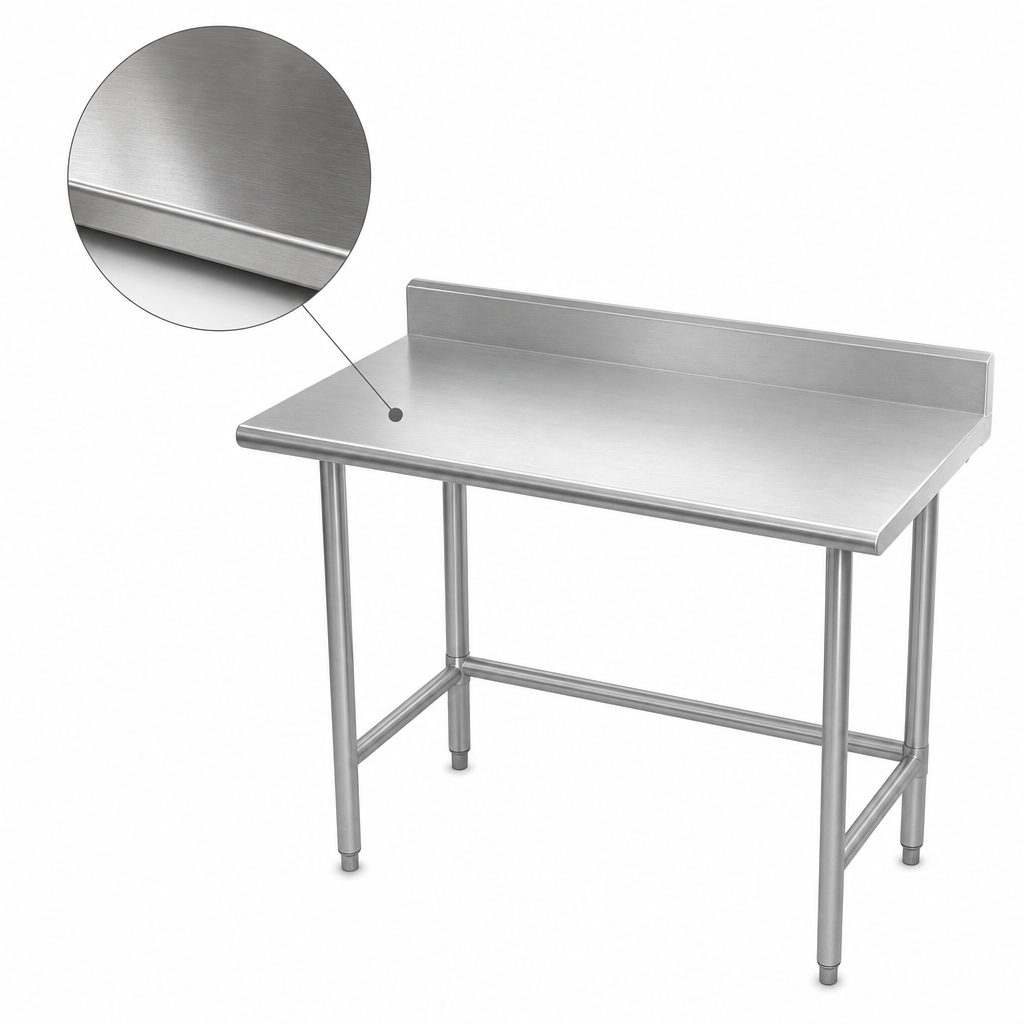 16-Gauge 304 Stainless Steel Top