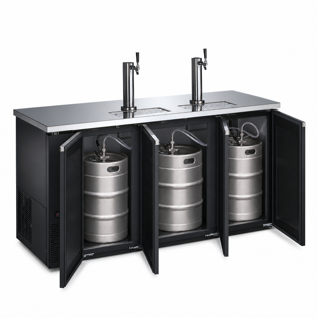Three-Section Keg Storage