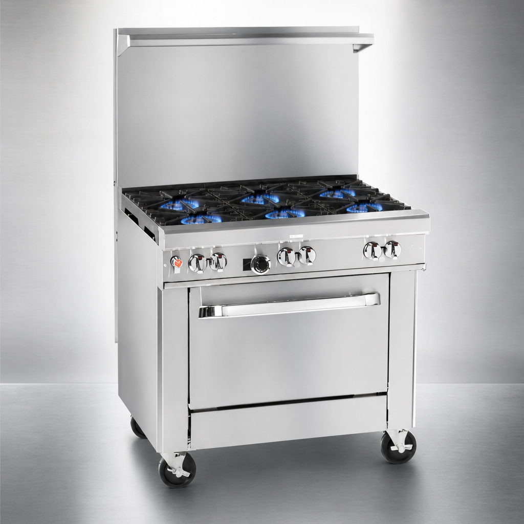Four Non-Clog Open Burners