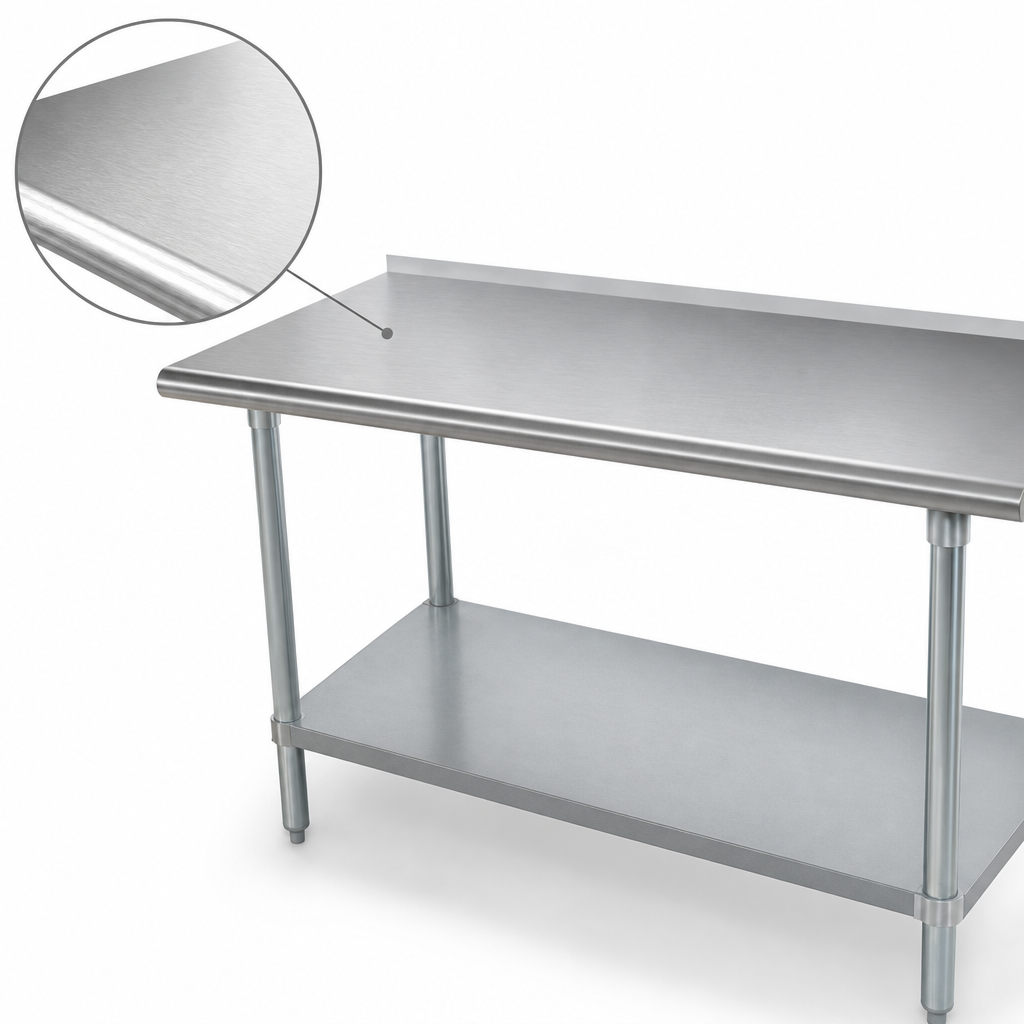 16-Gauge 304 Stainless Steel Top