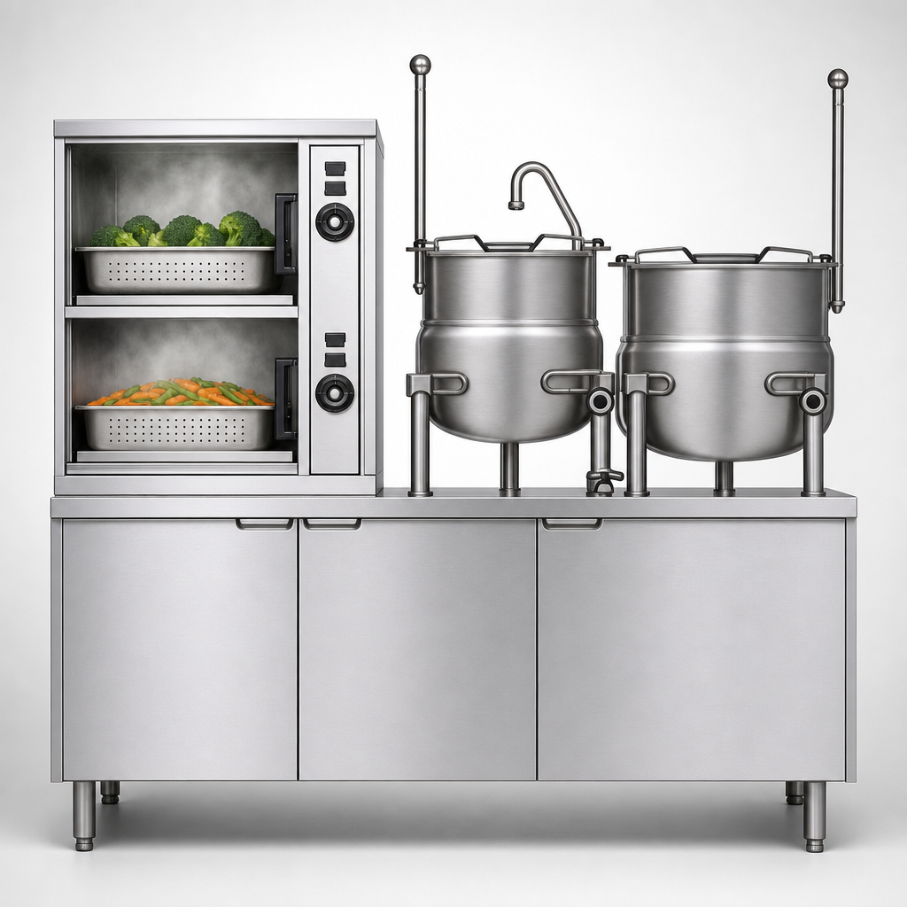Two Steaming Compartments