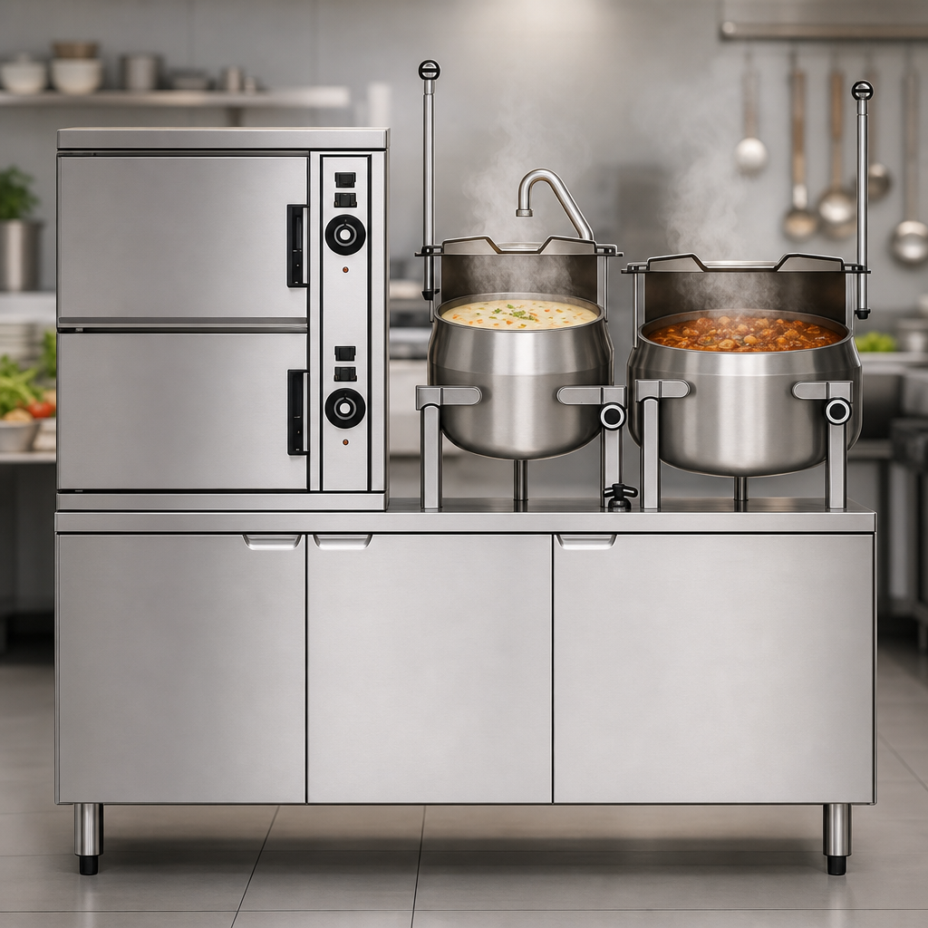 Dual 6-Gallon Steam Coil Kettles