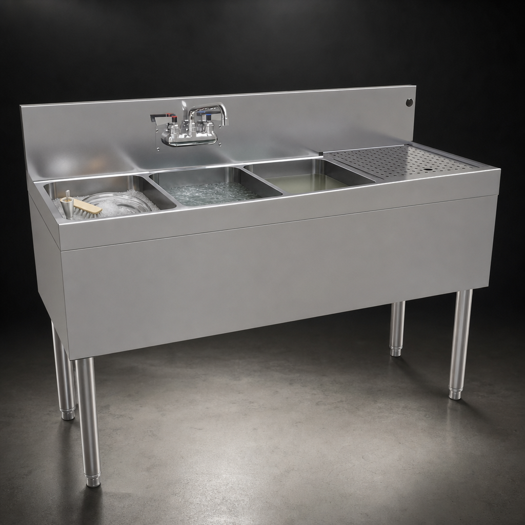 Three Compartment Sink