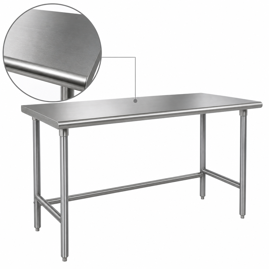 16-Gauge 304 Stainless Steel Top