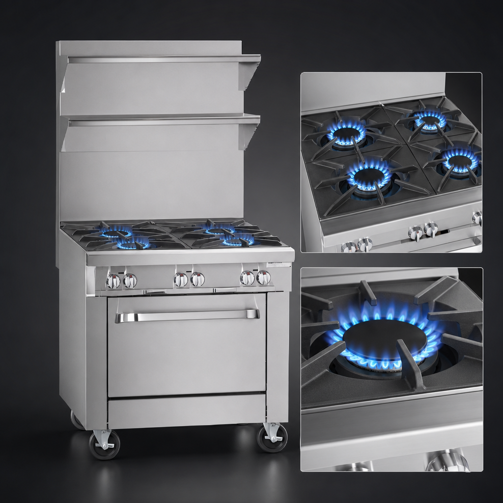 Four Open Burners