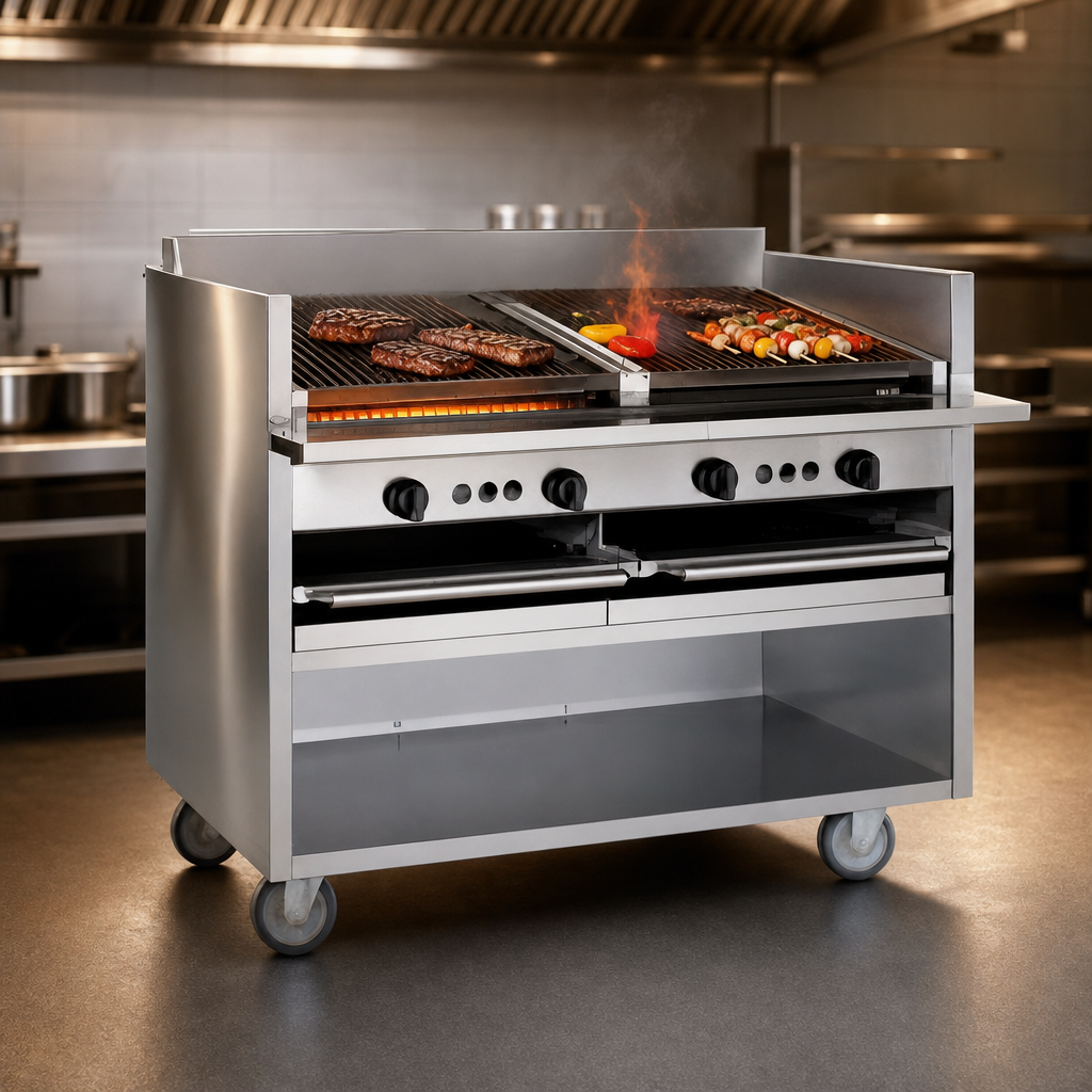 Gas-Fired Coal Charbroiler