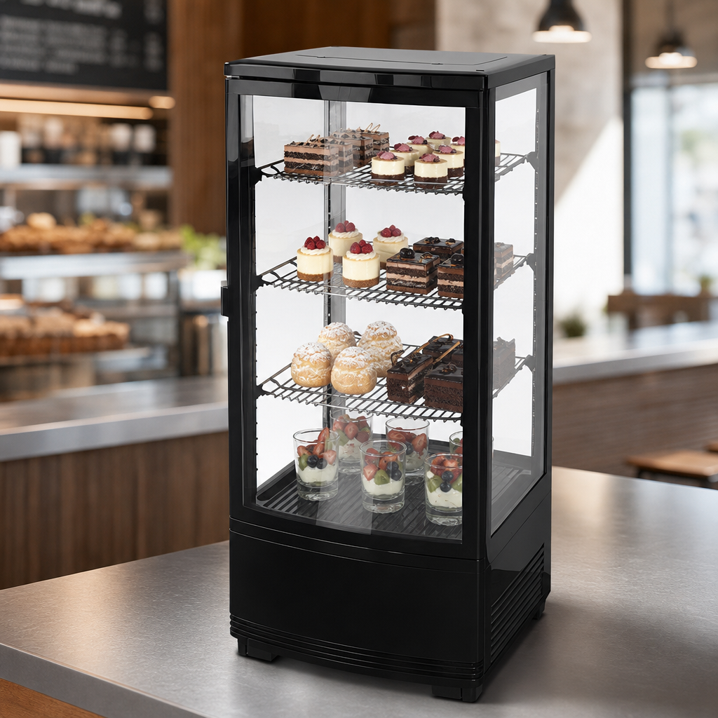 Four-Sided Glass Display