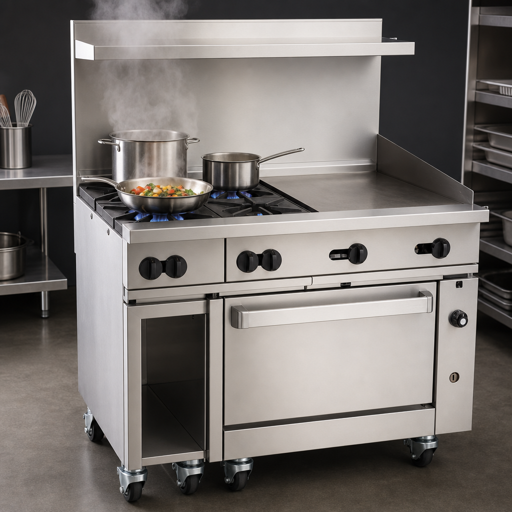 Four 30,000 BTU Open Burners