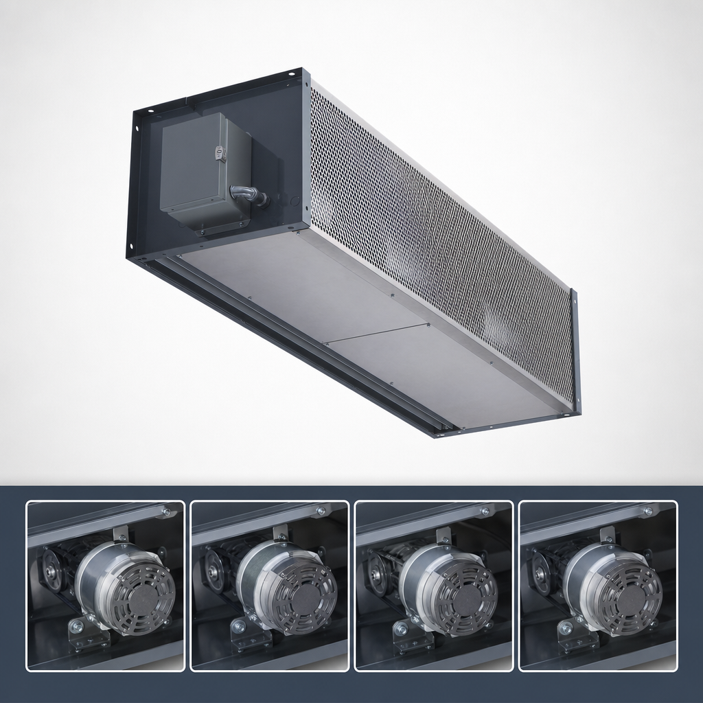 Four 1/2 HP Direct-Drive Motors