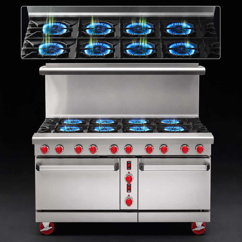 10 High-Output Open Burners
