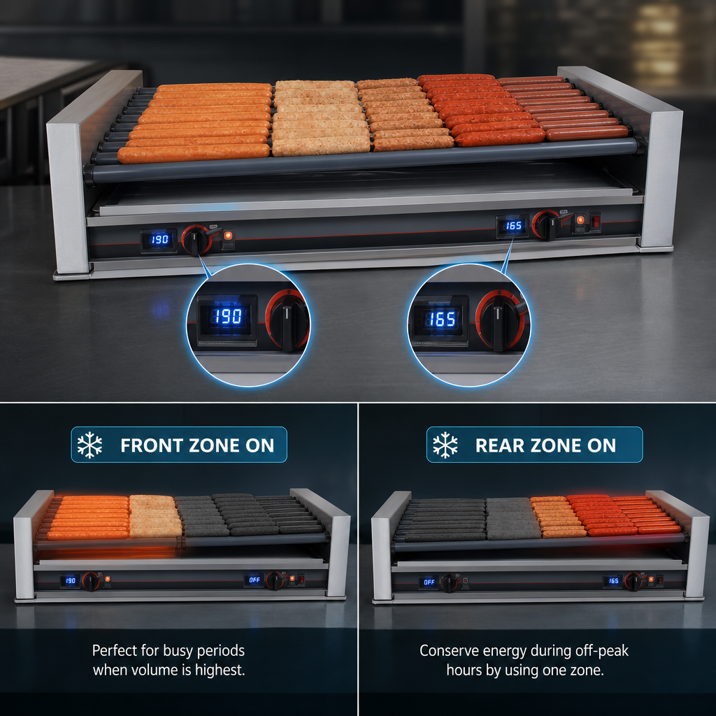 Independent Front And Rear Heat Controls