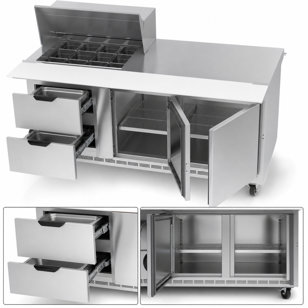 Two-Drawer, Two-Door Storage