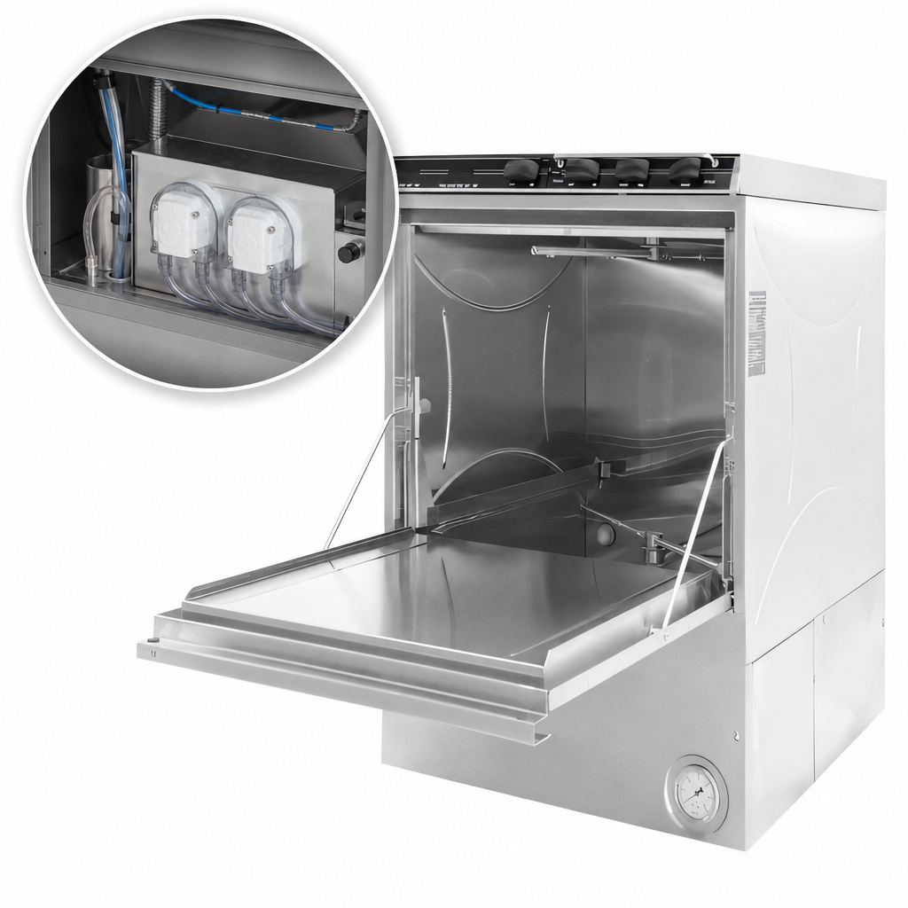 Factory-Installed Detergent and Rinse Pumps
