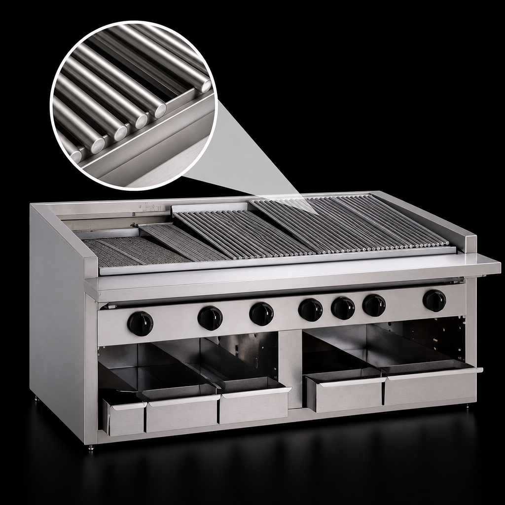 Free-Floating Round Rod Top Grate
