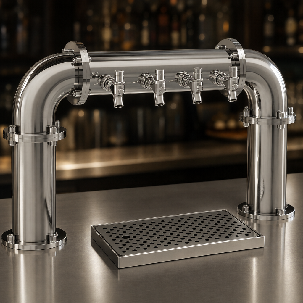 Four Stainless Steel Faucets
