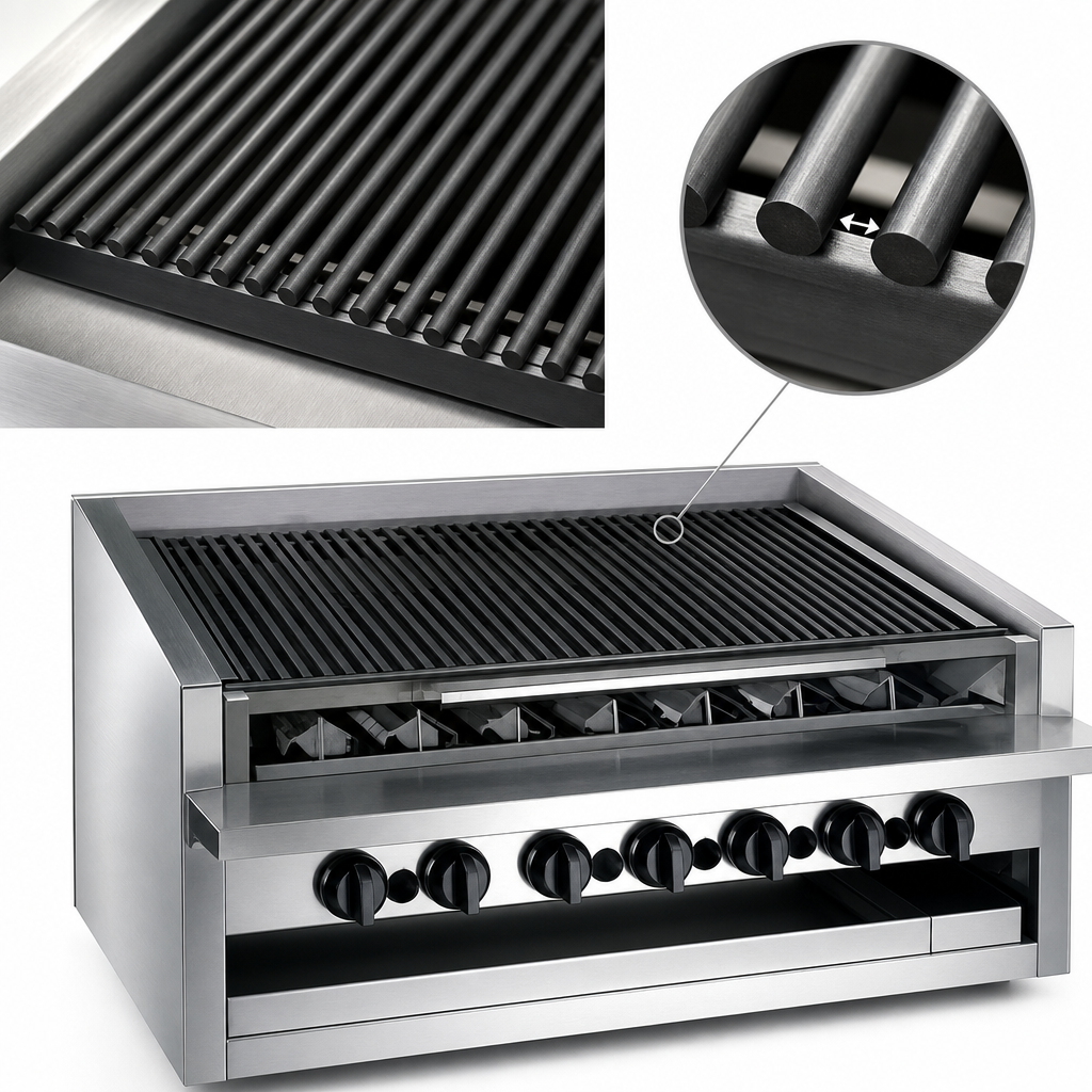 Free-Floating Round Rod Grate