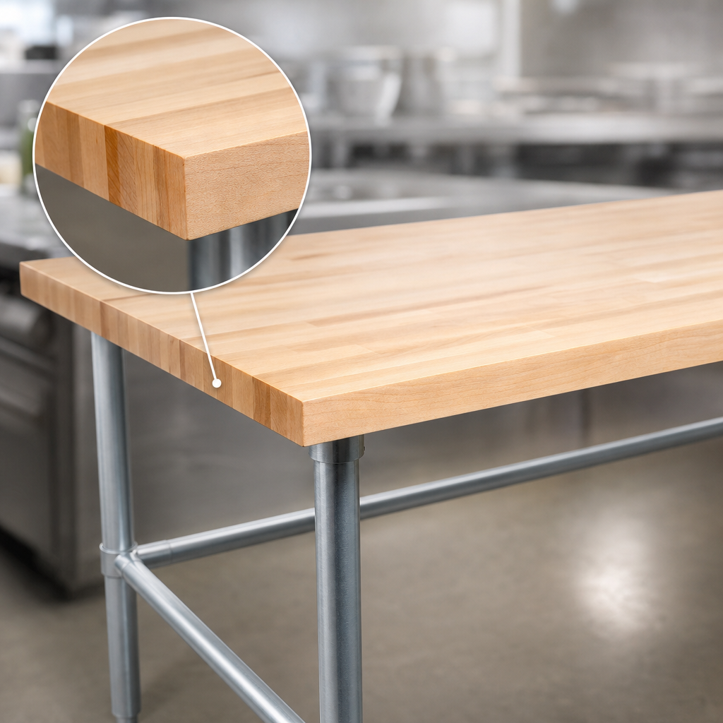 1-1/2 Inch Thick Maple Top