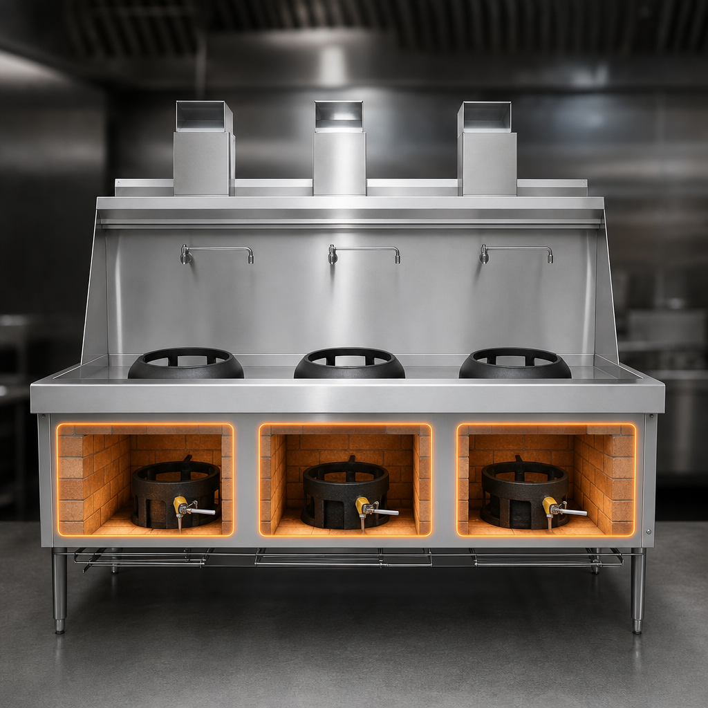 Three Cast Iron Brick-Lined Chambers