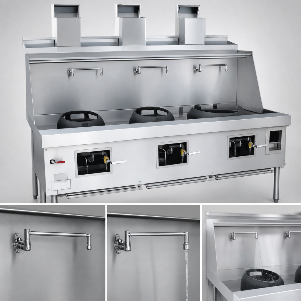 Backsplash-Mounted Swing Faucets