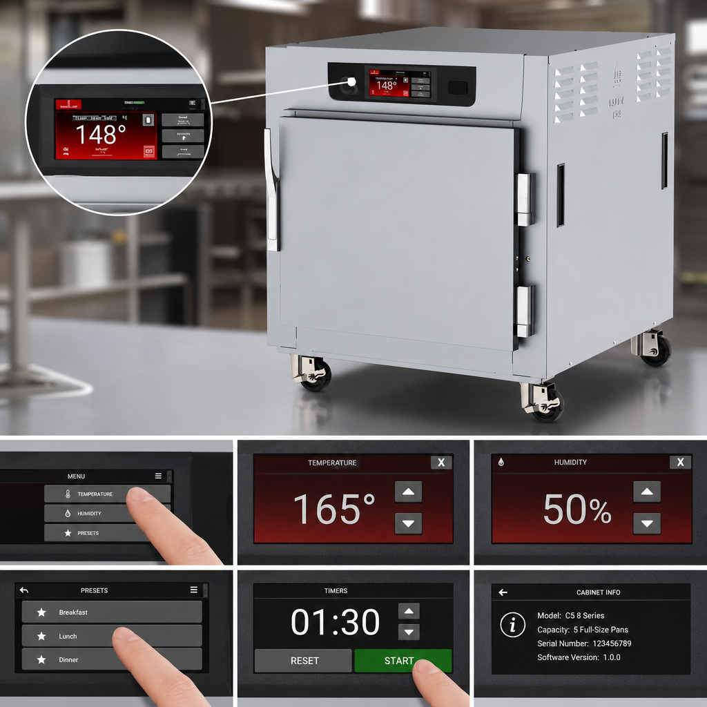 6.8-Inch Touch-Screen Controls
