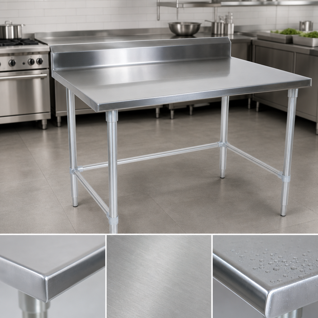 16-Gauge 300-Series Stainless Steel Top