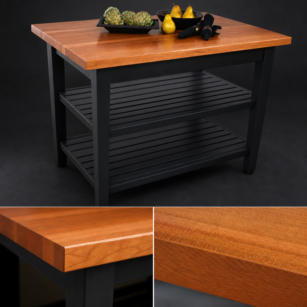 Edge-Grain Wood Top