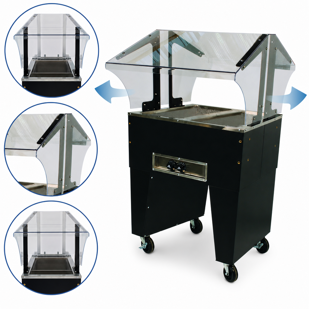 Double-Sided Sneeze Guard and Side Panels