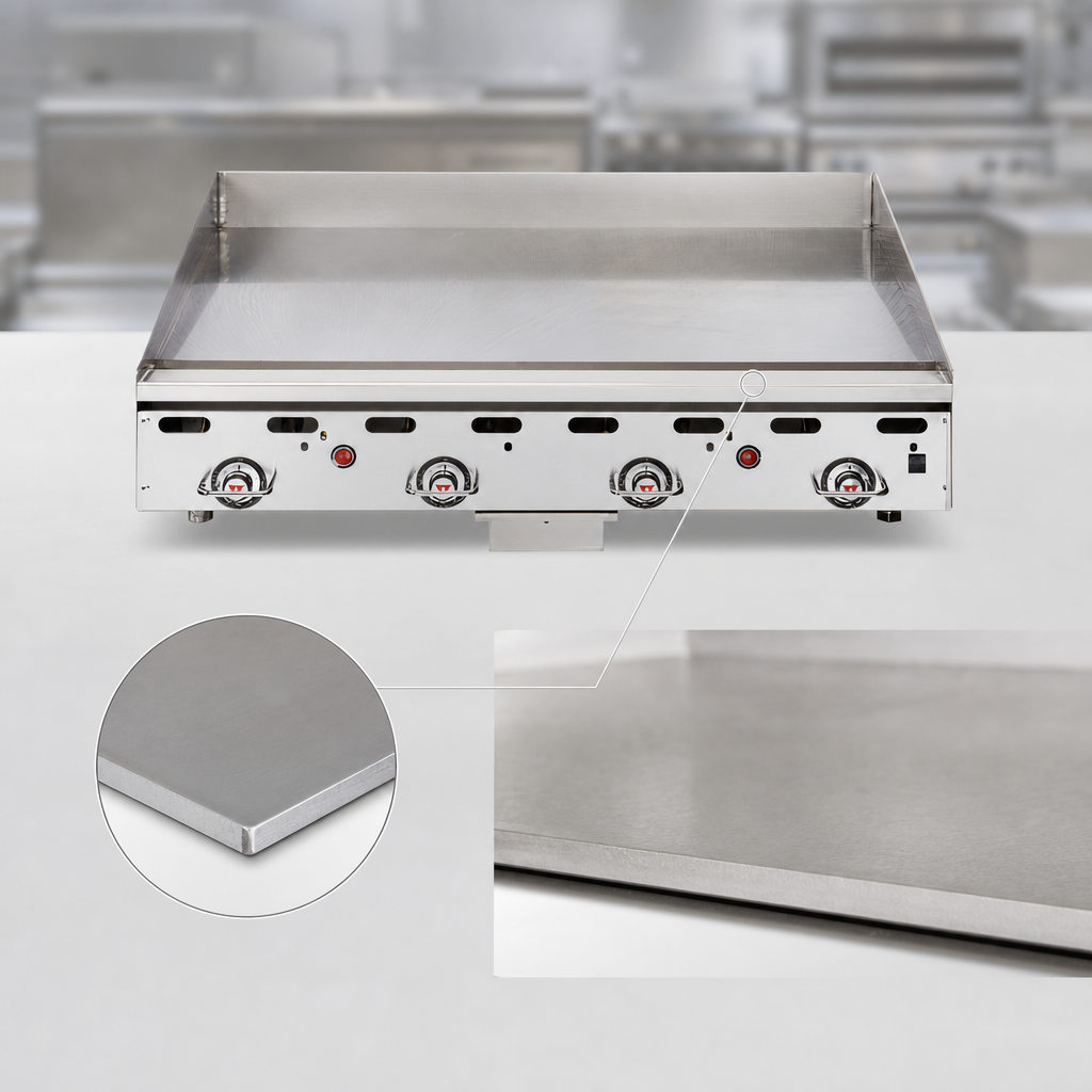 1-Inch Polished Steel Griddle Plate