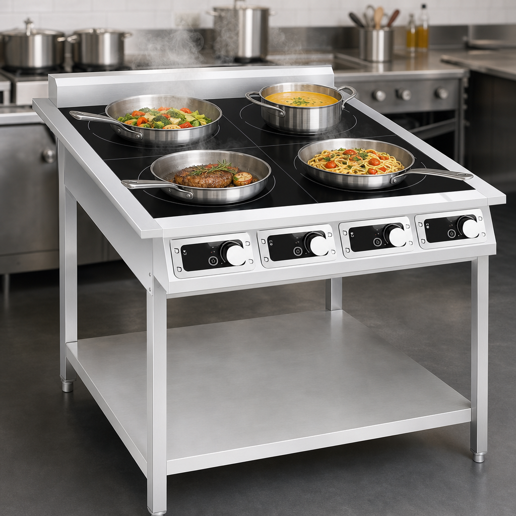 Four 3,500W Cooking Zones