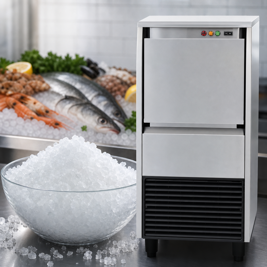 Dry Granular Ice Production