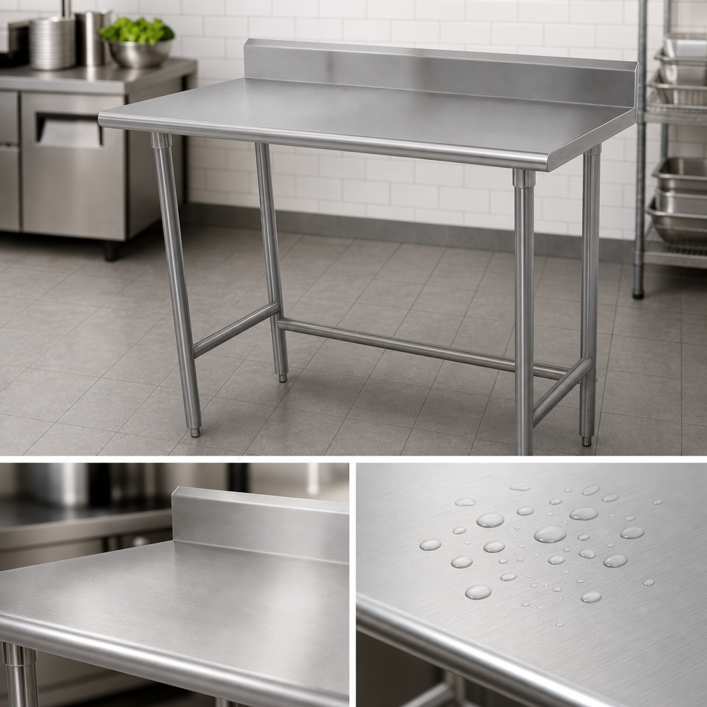 16-Gauge 304 Stainless Steel Top